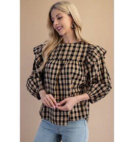 Gigio Gingham Print Blouse
