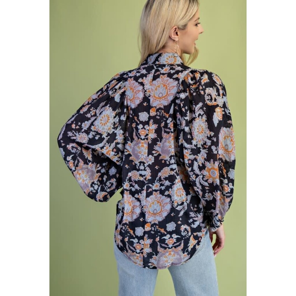 Gigio Gigio Floral Print Button Down Shirt