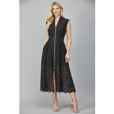 Fate Fate Front Zip Closure Lace Dress