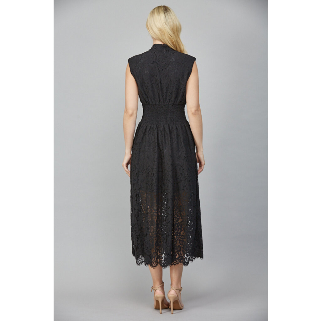 Fate Fate Front Zip Closure Lace Dress