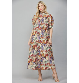 Fate Floral Print Midi Dress
