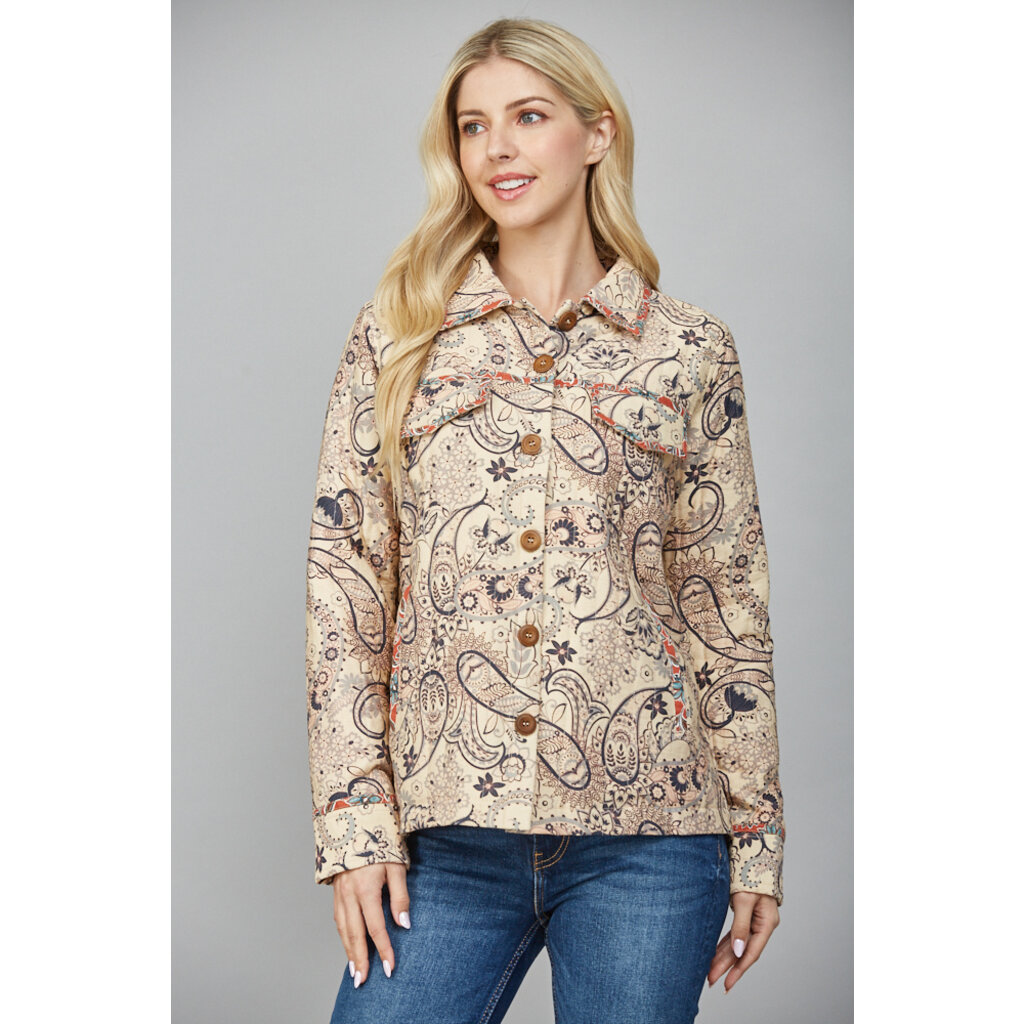 Fate Fate Print Jacket with Front Flap Pockets