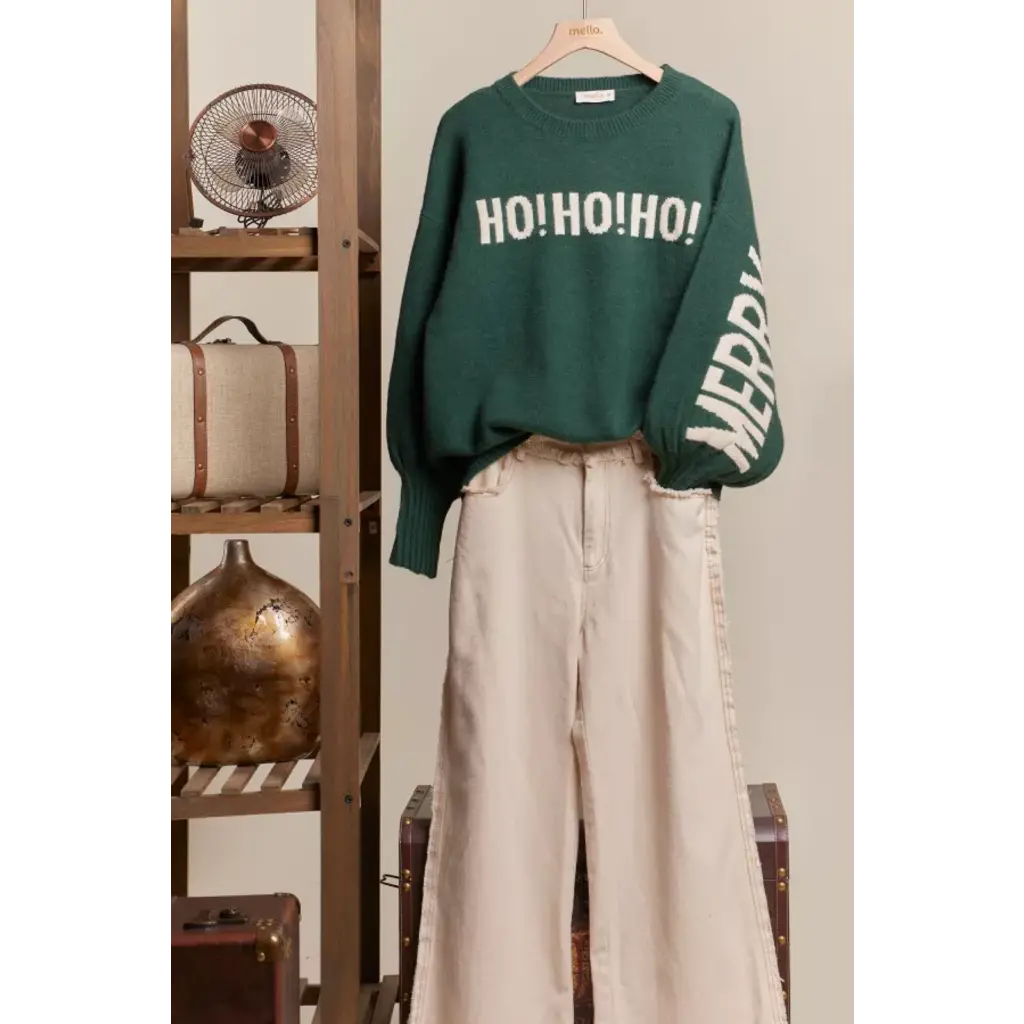 Mello Mello Christmas Sweater with Lettering