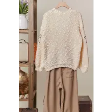 Mello Mello Ribbon Patch Popcorn Cardigan