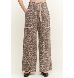 J. Her Mineral Wash Animal Leopard Pants