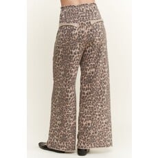 J. Her J. Her Mineral Wash Animal Leopard Pants