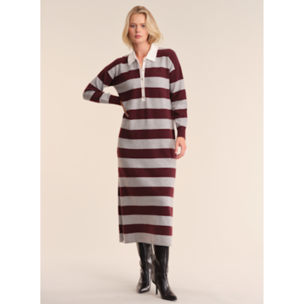 525 America 525 Ruthie Rugby Stripe Maxi Dress