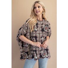 Gigio Gigio Printed Dolman Sleeve Blouse