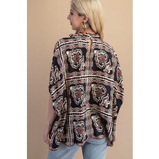 Gigio Gigio Printed Dolman Sleeve Blouse