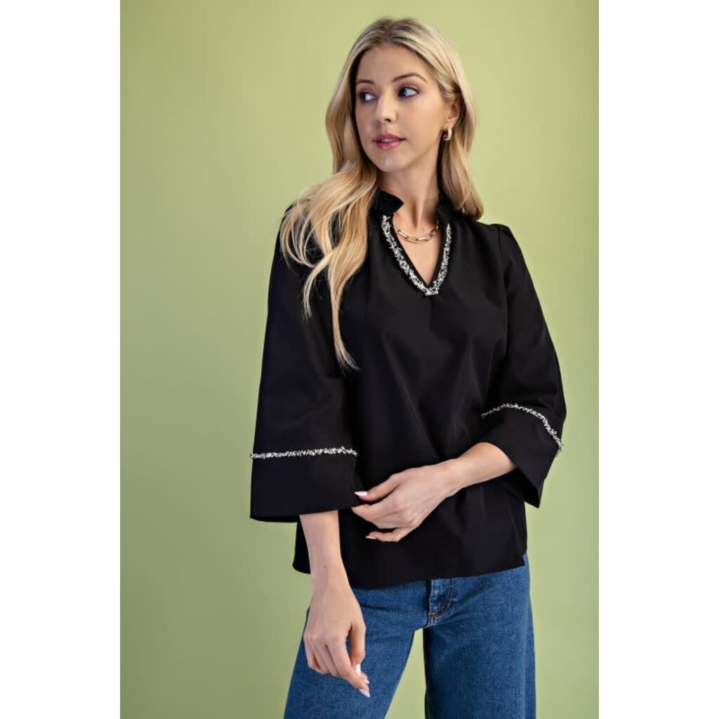 Gigio Gigio Ruffled Neck Blouse