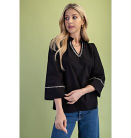 Gigio Ruffled Neck Blouse