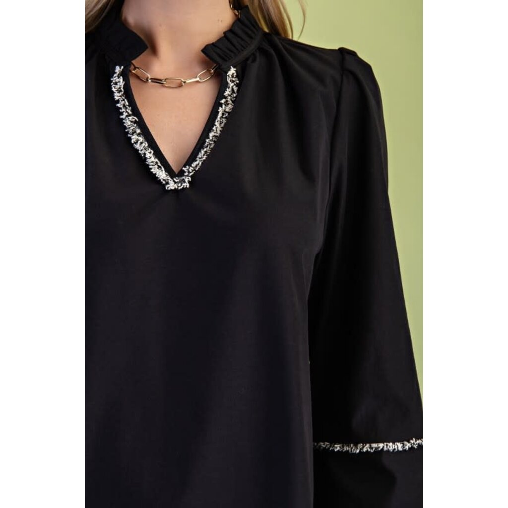 Gigio Gigio Ruffled Neck Blouse