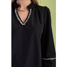 Gigio Gigio Ruffled Neck Blouse