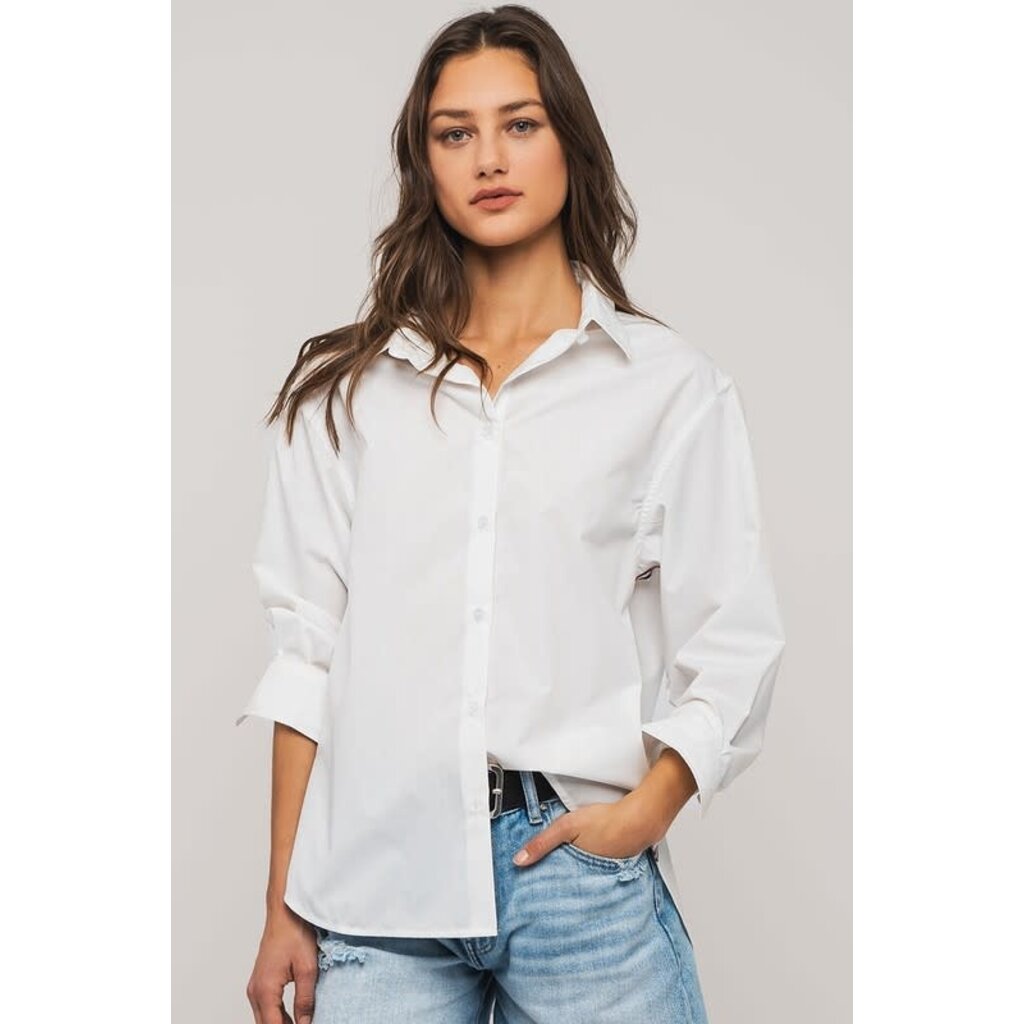 Trend Notes Trend Notes Twill Oversized Stripe Shirt