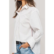 Trend Notes Trend Notes Twill Oversized Stripe Shirt