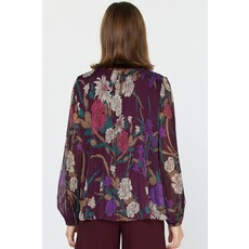 Current Air Curren Air Floral Print Pleated Blouse