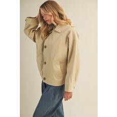 Mustard Seed Mustard Seed Asymmetric Button Closure Jacket