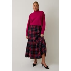 Sunday Edition Sunday Edition Plaid Tiered Maxi Skirt