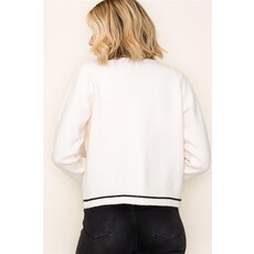 Staccato Staccato Bow Accent Button Down Cardigan