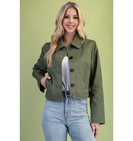 Gigio Military Style Cropped Jacket