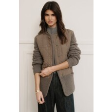 Current Air Current Air Quilted & Sweater Combo Jacket