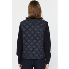 Current Air Current Air Quilted Sweater Mixed Media Jacket