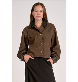 Elan Jacket with Leather Trim