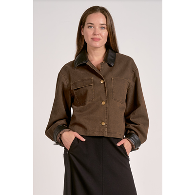 Elan Jacket with Leather Trim