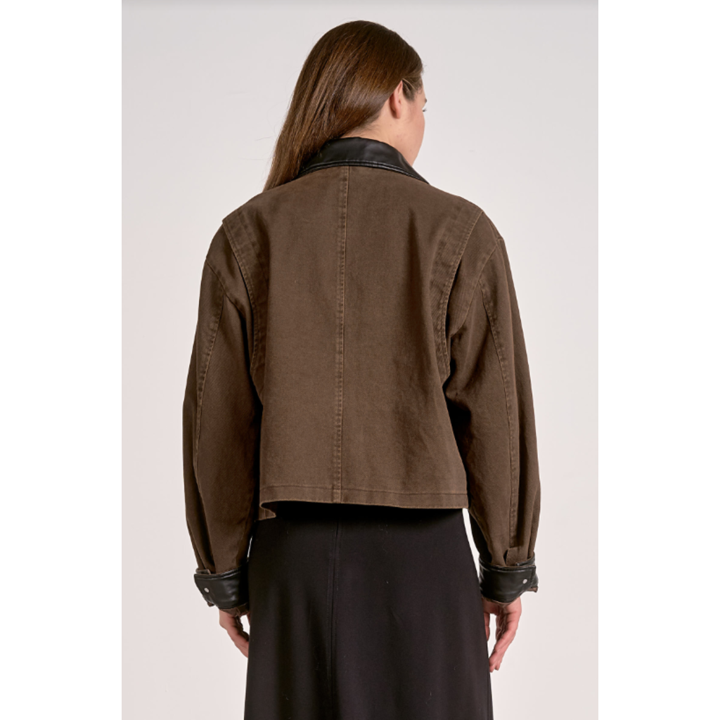 Elan Elan Jacket with Leather Trim