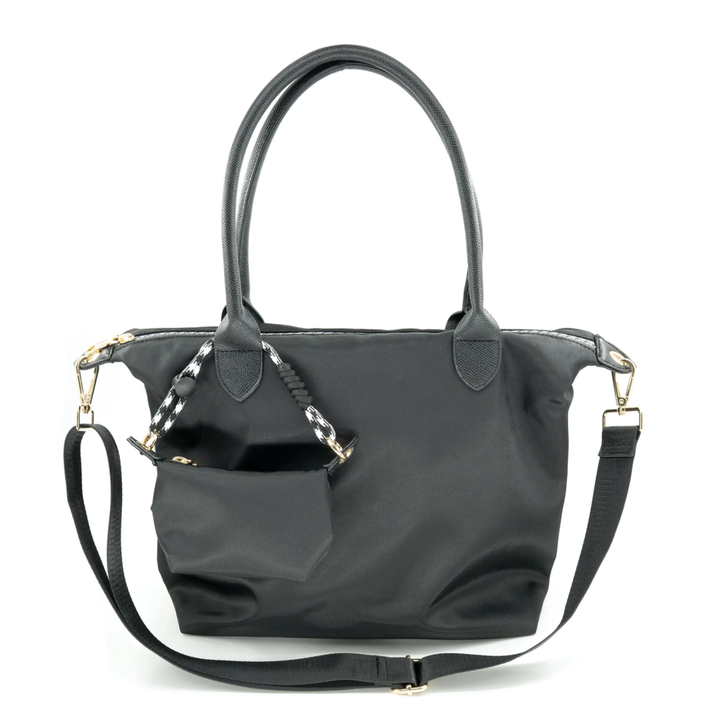 BC Bags BC Bags Nylon and Faux Leather Tote Bag