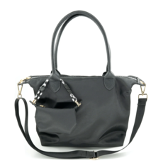 BC Bags BC Bags Nylon and Faux Leather Tote Bag