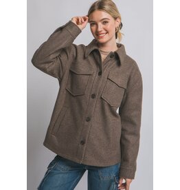 Love Tree Fleece Shacket