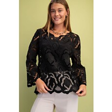 Gigio Gigio Floral Lace Top