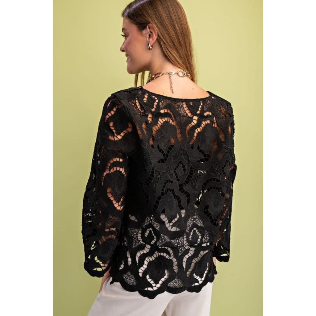 Gigio Gigio Floral Lace Top