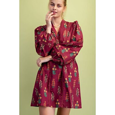 Gigio Floral Print Mini Dress