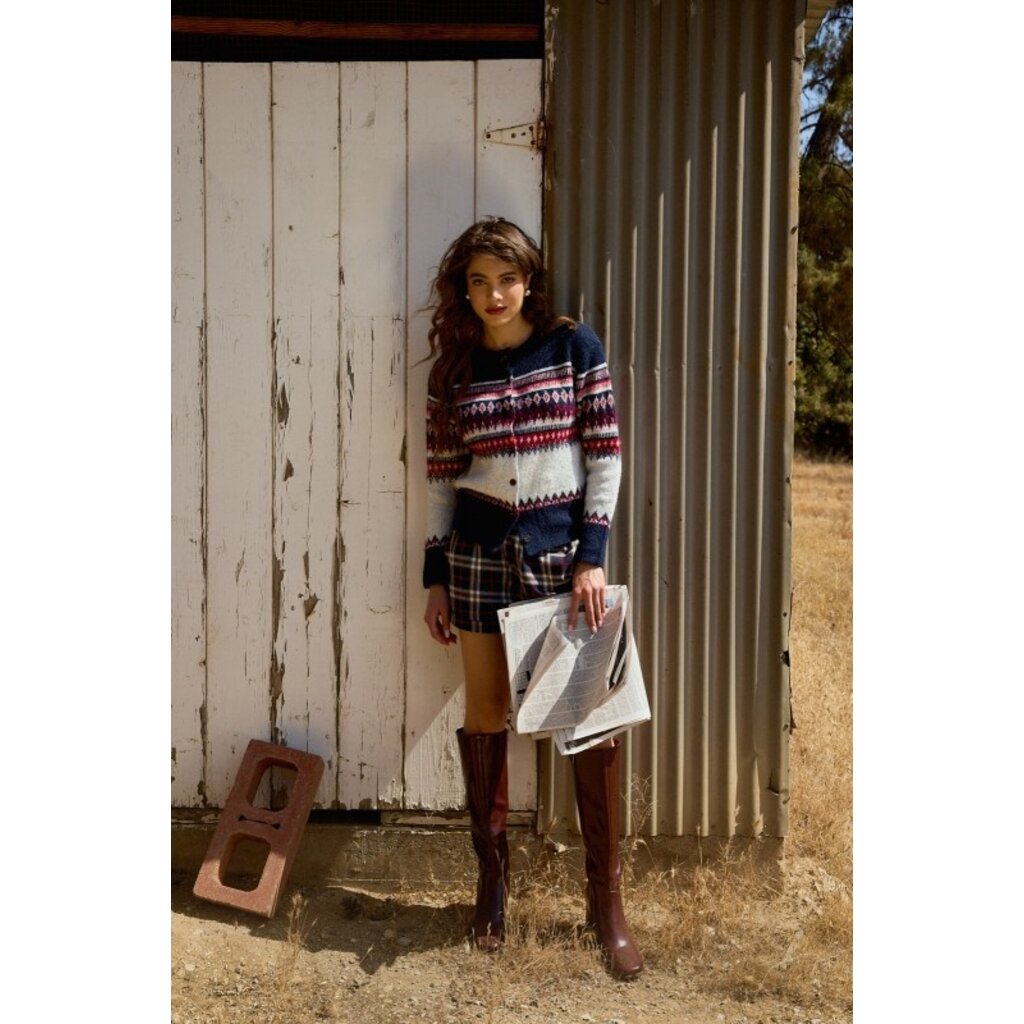 Sunday Edition Sunday Edition Button Down Nordic Pattern Sweater