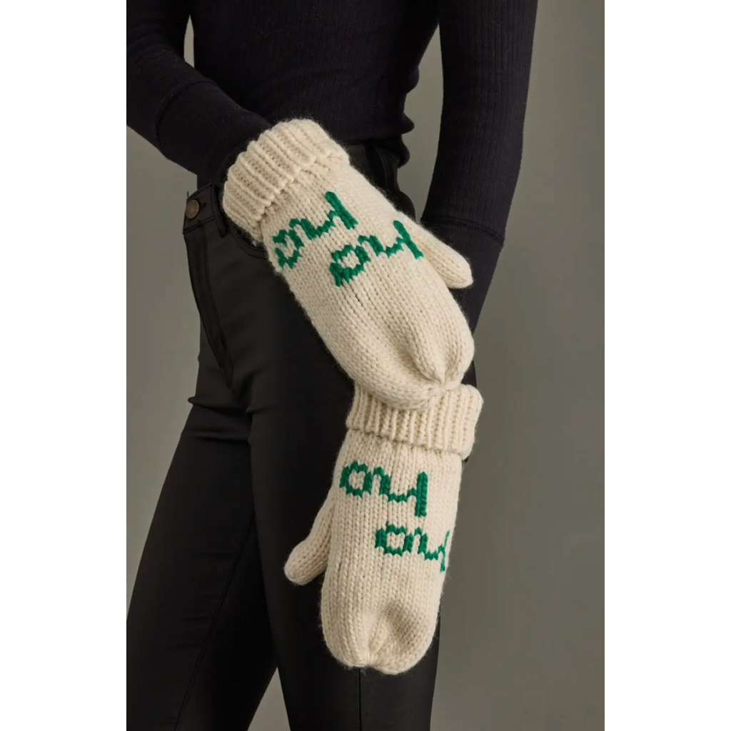 Panache Apparel Panache Apparel Fleece Lined Ho Ho Ho Mittens