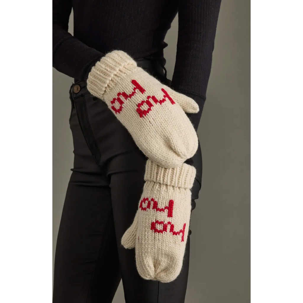 Panache Apparel Panache Apparel Fleece Lined Ho Ho Ho Mittens