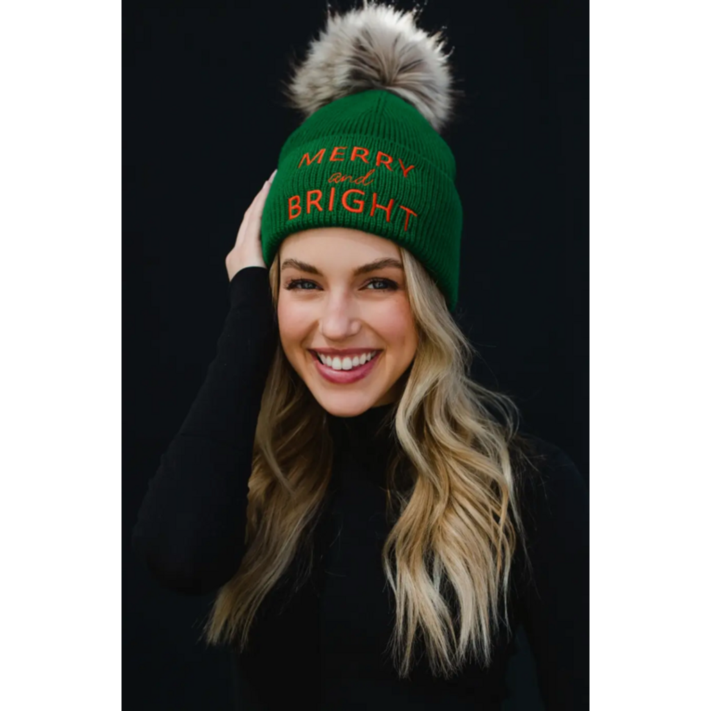 Panache Apparel Panache Apparel Merry & Bright Knit Pom Hat