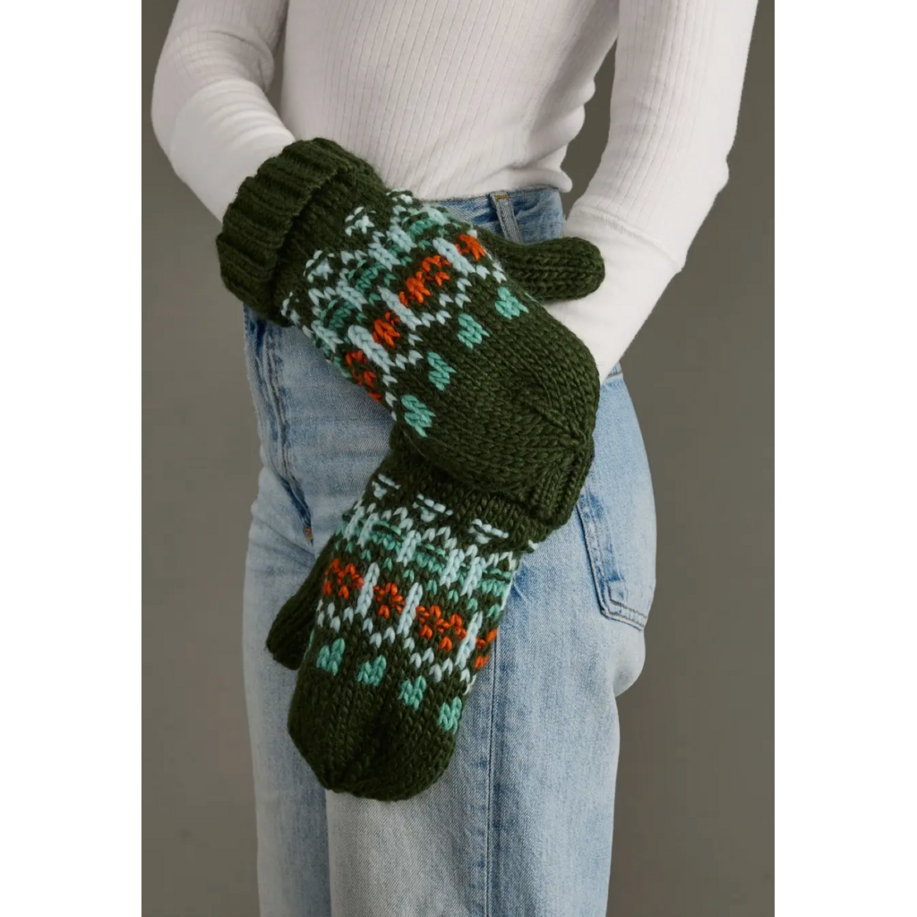 Panache Apparel Panache Apparel Multi Colored Patterned Mittens
