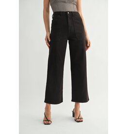 Just Black Denim Cargo Pocket Wide Leg Pant