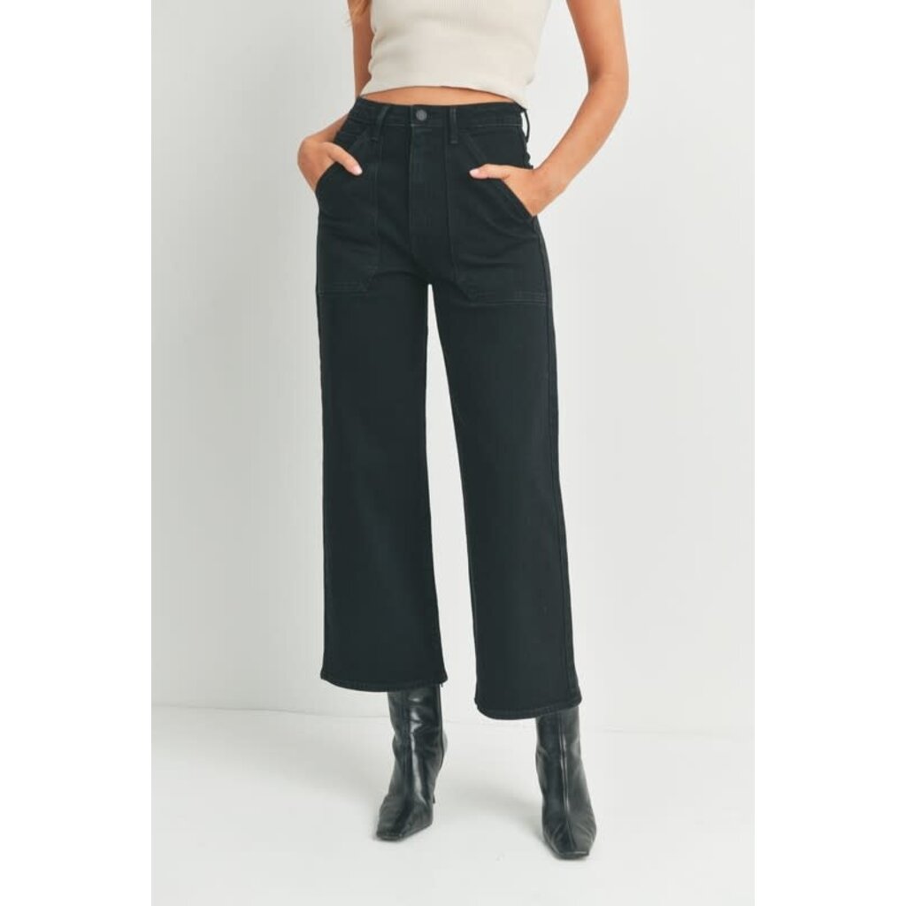 Just Black Denim Just Black Denim Cargo Pocket Wide Leg Pant