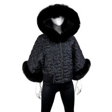 Mitchie's Matchings Mitchie's Matchings Star Jacket with Fox Fur Hood
