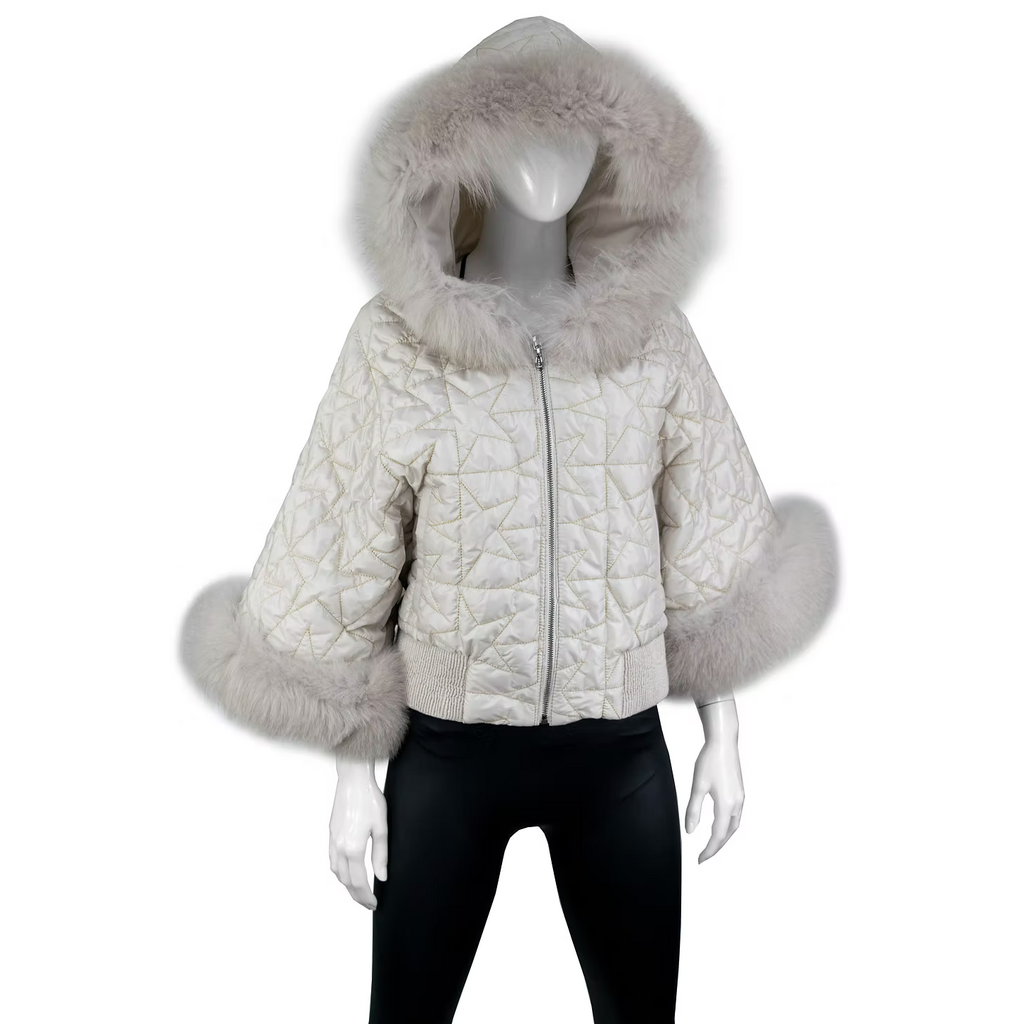 Mitchie's Matchings Mitchie's Matchings Star Jacket with Fox Fur Hood