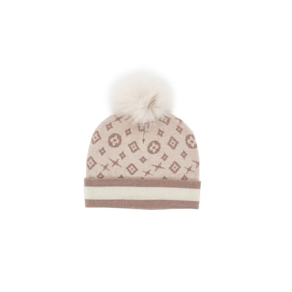 Mitchie's Matchings Mitchie's Matchings Hat with Lurex and Fox Pom