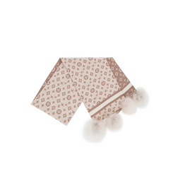 Mitchie's Matchings Scarf with Lurex and Fox Poms