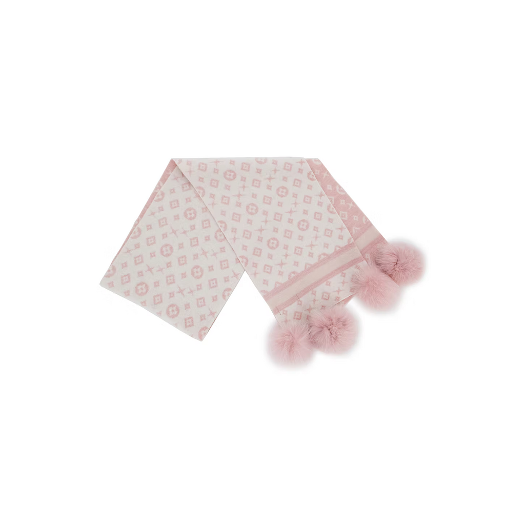 Mitchie's Matchings Mitchie's Matchings Scarf with Lurex and Fox Poms