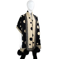 Mitchie's Matchings Mitchie's Matchings Polka Dot Scarf with Fox Poms