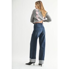 Just Black Denim Just Black Denim Cuffed Wide Leg Pant