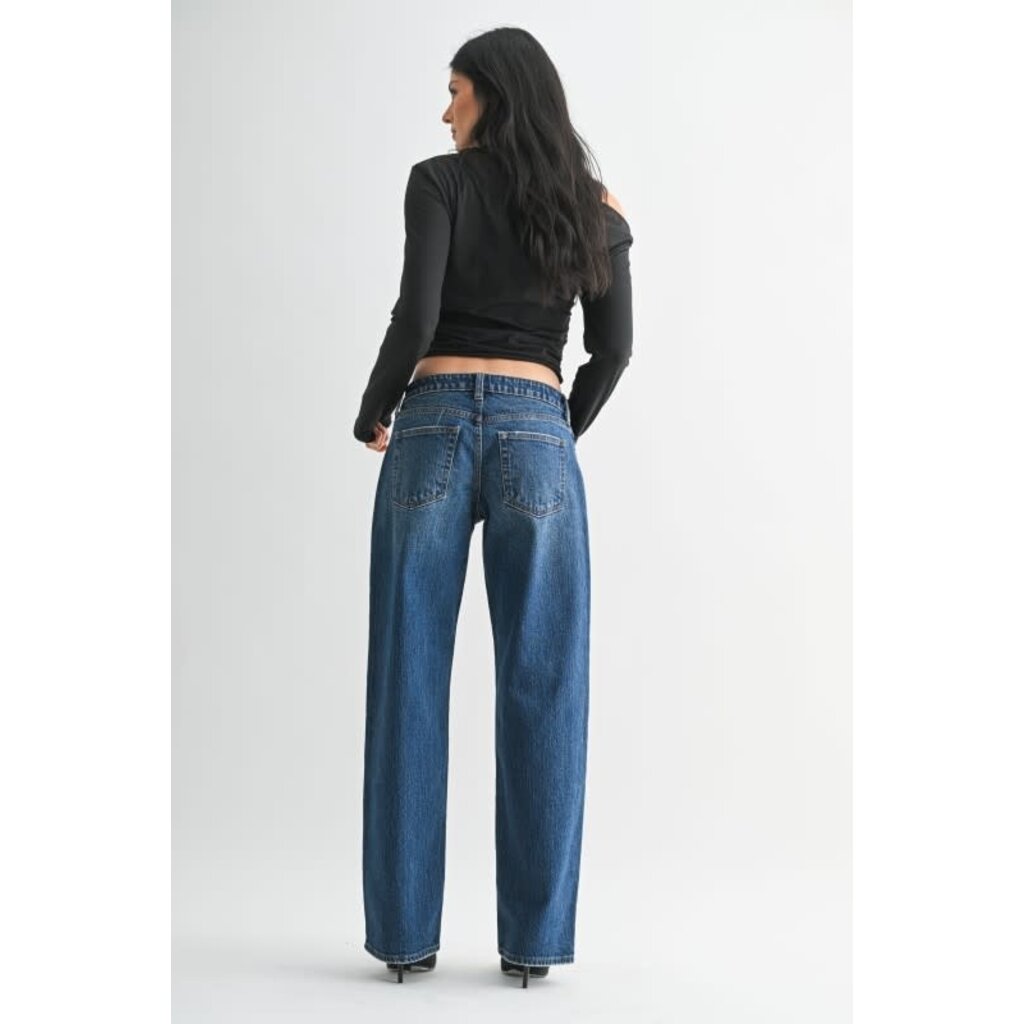 Just Black Denim Just Black Denim Low Rise Studded Baggy Jean